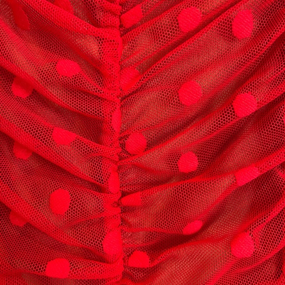 REVOLVE MAJORELLE Red Valentines 💌 Ruched Party Cocktail Mini Size Medium NWT - Picture 7 of 10
